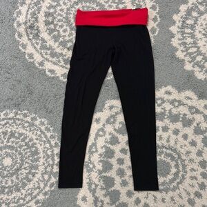 Victoria’s Secret classic cotton fold over waist logo black red NWTS RARE! S R
